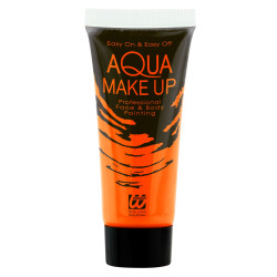 Neónovo oranžový aqua make-up